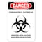 Signmission OSHA Sign, Danger Corona Outbreak, 10in X 7in Rigid Plastic, 10" W, 7" H, Danger Corona Outbreak OS-NS-P-710-25570 - alternate 1